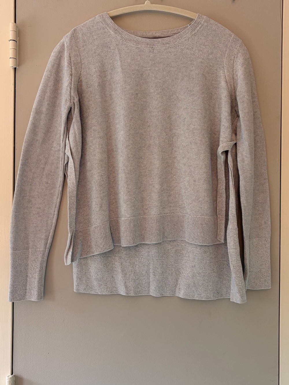Banana Republic Light Gray Knit Top